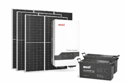 Imagen de Kit Solar Off-Grid MUST 6 kW – Paneles Longi + Batería de Litio 24 V, 6 kW nominal - 18 kVA pico - 4 KW en paneles